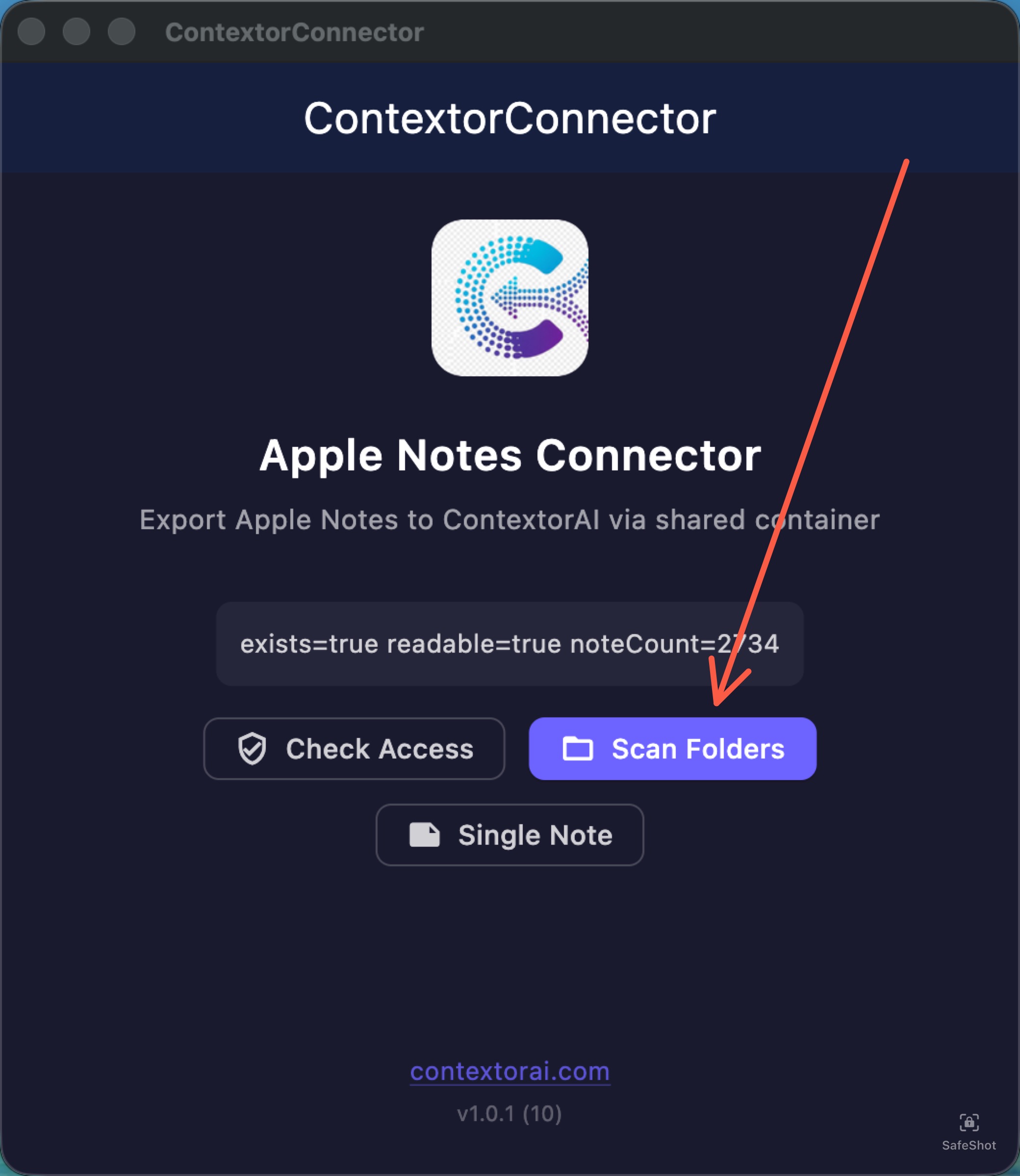 Click Scan Folders